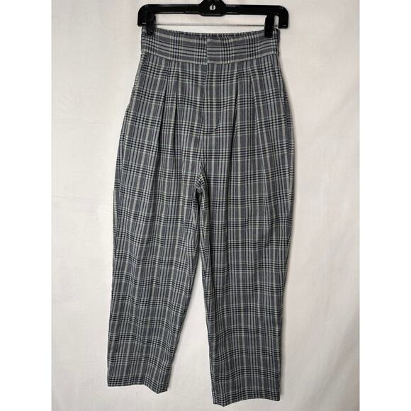 Urban Outfitters Plaid Trouser Ankle Pants Pleated Goth Punk Work Menswear SM - Picture 1 of 6